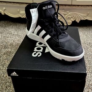Adidas Black and White High-Tops